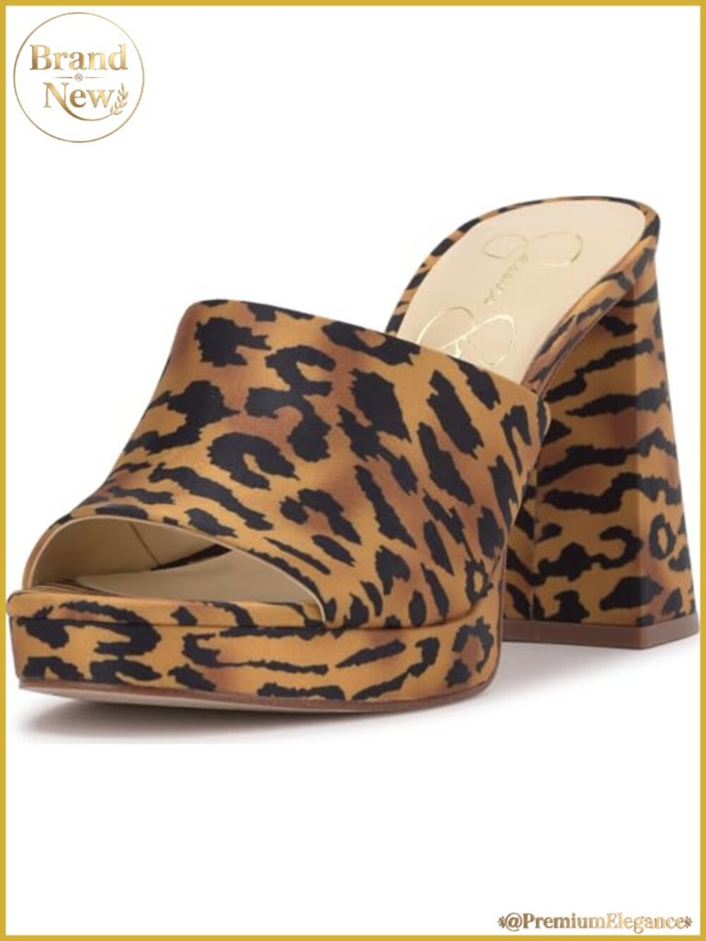 Women's Tiger Print Wedge Mule Sandals, Polyester Lining, Slip-On